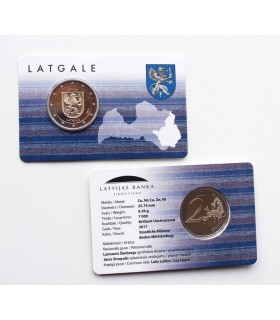 Muntkaart 2 Euro Letland 2017 Het Wapen van Latgale €14,95