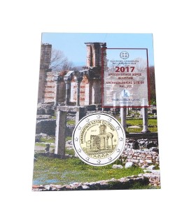 2 Euro Coincard Grécia 2017 Sítio arqueológico de Filipos 13,90