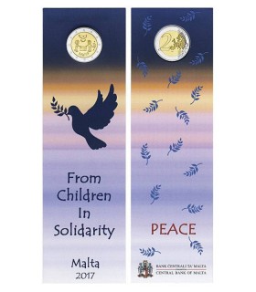 Coincard 2 Euro Malta 2017 Paz 17,49 euros