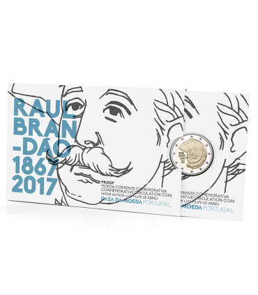 Cartão de Moeda BE 2 Euro Portugal 2017 Raul Brandão € 22,95