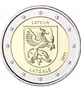 2 euros Letónia 2017 Brasão de armas de Latgale 4,89 euros