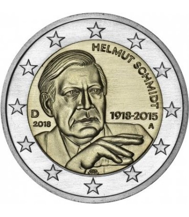 5 x 2 euro Duitsland 2018 100e geboortedag van Helmut Schmidt € 18,85