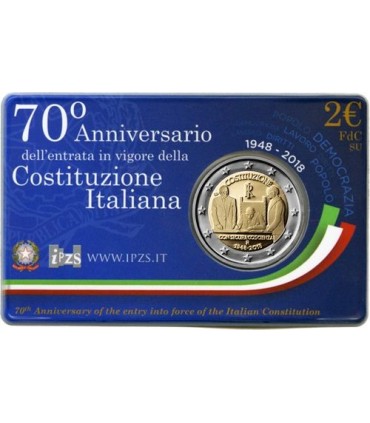 Munt Italië 2018 70 jaar Italiaanse grondwet €14,99