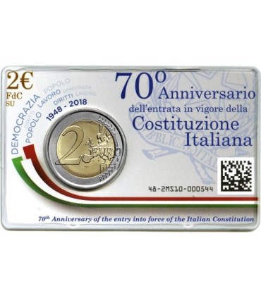 Munt Italië 2018 70 jaar Italiaanse grondwet €14,99
