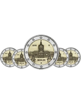 5 x 2 euro Germany 2018 Berlin Charlottenburg Palace  18,85 €