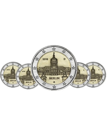5 x 2 Euro Deutschland 2018 Berlin Schloss Charlottenburg  18,85 €