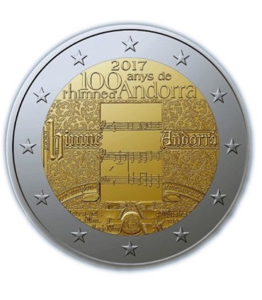 2 Euro Andorra 2017 100 anos do Hino de Andorra 28,90