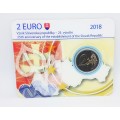 Coincard 2 Euro Slovaquie 2018 BU - République de Slovaquie
