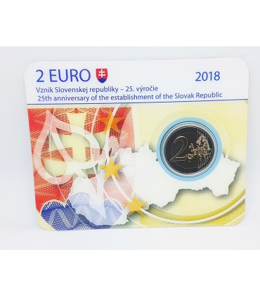 Moeda de 2 euros Eslováquia 2018 BU - República da Eslováquia 13,50