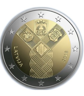 2 Euro Letonia 2018 - 100 años de los Estados Bálticos 4,89 euros