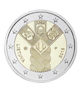 2 Euro Litouwen 2018 - 100 jaar Baltische Staten €4,69