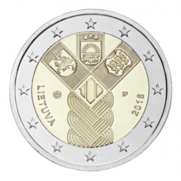 2 Euro Lituanie 2018 - 100 ans des Etats Baltes