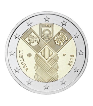 2 Euro Lithuania 2018 - 100 years of the Baltic States  4,69 €