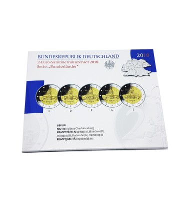 5 x 2 euros Alemanha 2018 Berlim BE € 34,95