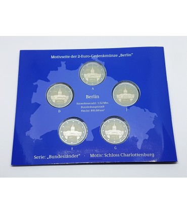 5 x 2 euros Alemanha 2018 Berlim BE € 34,95
