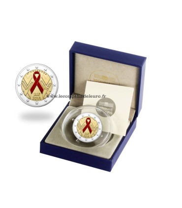 2 euros comemorativos BE France 2014-SIDA € 249,00