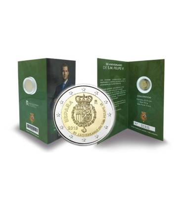 2 Euro Spanje 2018 50e verjaardag van koning FELIPE VI € 27,95