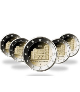 5 x 2 Euro Deutschland 2017 Porta Nigra  18,90 €
