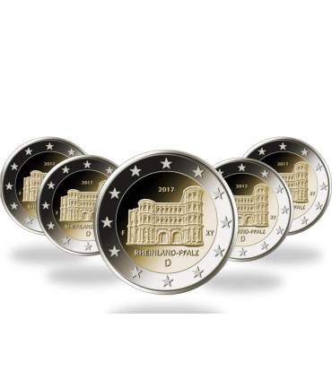 5 x 2 Euro Duitsland 2017 Porta Nigra €18,90