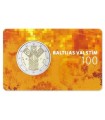 Tarjeta 2 Euros Letonia 2018 - 100 años de los Estados Bálticos 17,95 euros