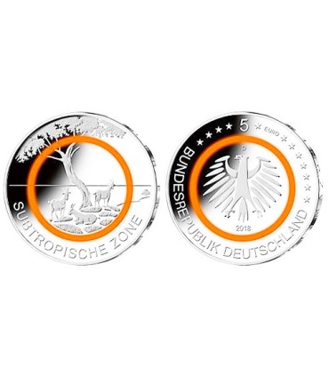 5 x 5 Euro Germania 2018 Bella stampa  159,95 €