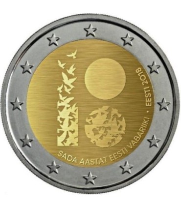 Munt 2 Euro Estland 2018 Eeuwfeest van de Estse onafhankelijkheid € 17,95
