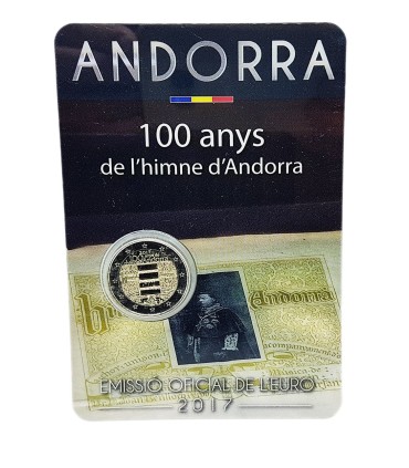 2 Euro Andorra 2017 100 anos do Hino de Andorra 28,90