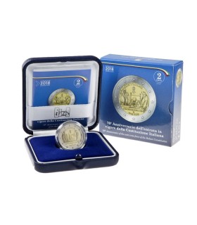 2 Euro Be Italy 2018 70 jaar Italiaanse grondwet € 31,90