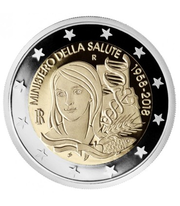 2 Euro Be Italien 2018 60 Jahre Gründung des Gesundheitsministeriums  31,90 €