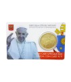 Cartão de moedas de 50 cêntimos Vaticano 2018