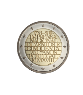 2 Euro Portugal 2018 250 jaar nationale drukkerij €4,88