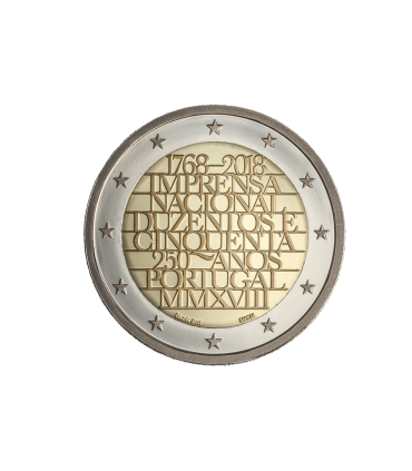 2 Euro Portugal 2018 250 años de la imprenta nacional €4.88