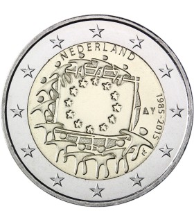 2 Euro Bandera Países Bajos 2015 €4.89