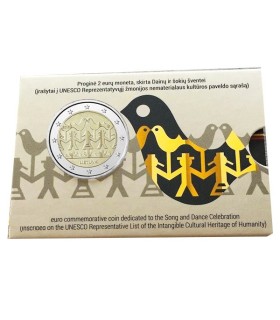 Tarjeta de 2 euros Lituania 2018 - Canciones y bailes 17,95 euros