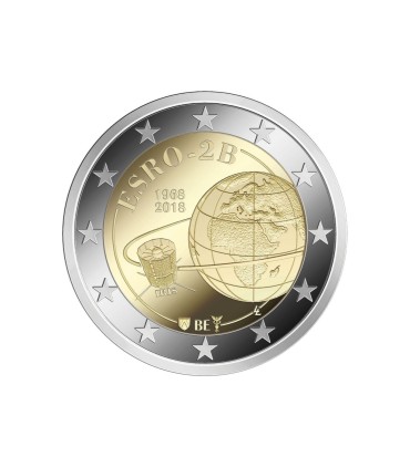 Munt 2 Euro België 2018 Satelliet Esro 2B Iris €12,99