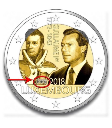 Cartão de moedas Luxemburgo 2018 Grão-Duque William I € 59,95