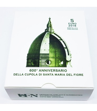 5 euros Vaticano 2018 BE - Cúpula de Santa Maria del Fiore €79,00