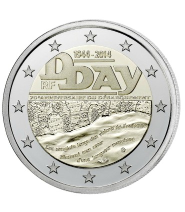 conmemorativo de 2 euros FRANCIA 2014 D-DAY €7.95