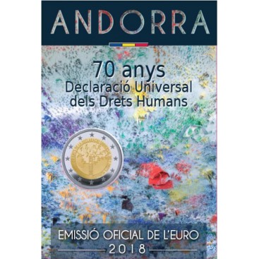 2 Euro Andorre 2018 - Déclaration des Droits de l'Homme