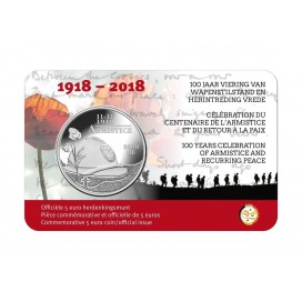 5 Euro Belgique 2018 100 ans de la grande guerre