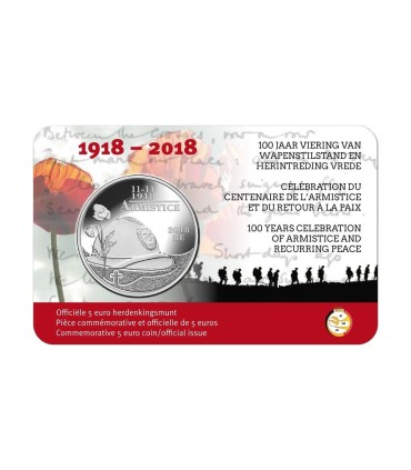 5 Euro Belgio 2018 100 anni di Grande Guerra  15,95 €