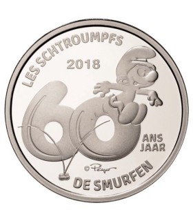5 euros Bélgica 2018 60 anos de Smurfs € 44,95