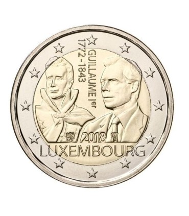 2 Euro Luxemburg 2018 175e verjaardag van de dood van Willem I €4,49