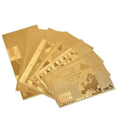 Lot of 24 Carat Gold Plated Euro Banknotes  33,95 €