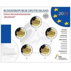 5 x 2 euro BU Allemagne 2019 70 ans du Bundesrat