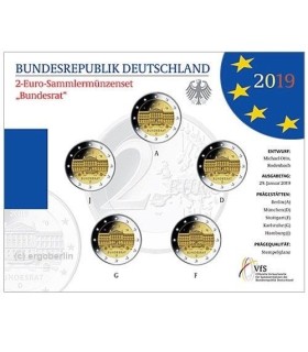 5 x 2 euro BU Alemanha 2019 70 anos do Bundesrat € 23,90