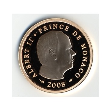 20 euro or BE MONACO 2008 - Descriptif : MONACO : NOUVELLE MONNAIE COMMÉMORATIVE EN OR 20 EUROS PRINCE ALBERT II. Une pièce pr