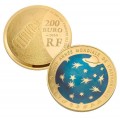 200 Euros or astronomie 2009 - L'année mondiale de l'astronomie - 200 € OR bleu 1oz BE 2009 (pièce bombée) Poids: 31,104 gr 1