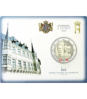 Coincard 2 Euro Luxemburgo 2019 Centenario de la subida al trono de la Gran Duquesa Carlota. 47,95 €