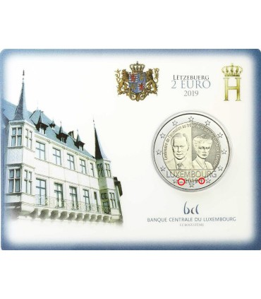 Coincard 2 Euro Luxemburgo 2019 100º aniversário da subida ao trono da Grã-Duquesa Charlotte. 47,95 €
